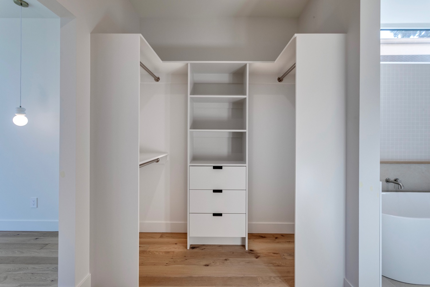 Walk in closet in the Aspen in Strathearn with homes for sale by Holland and Associates Real Estate in Edmonton.